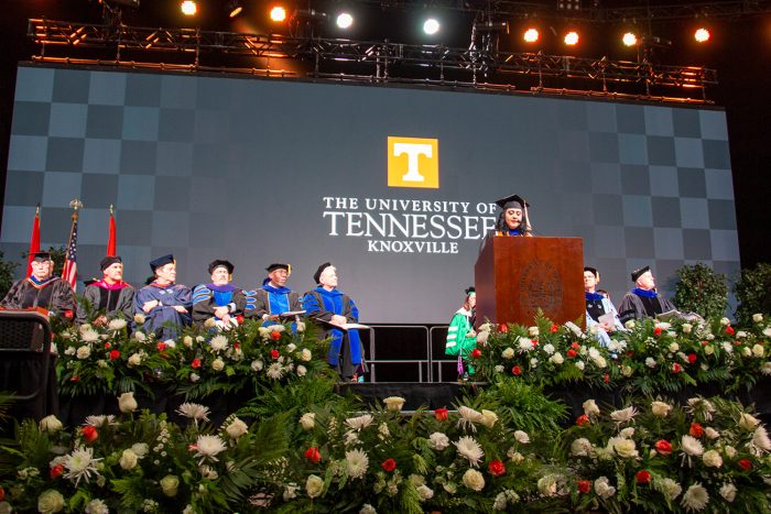 Online Master’s in SCM Student Delivers UT Graduate Hooding Ceremony Address