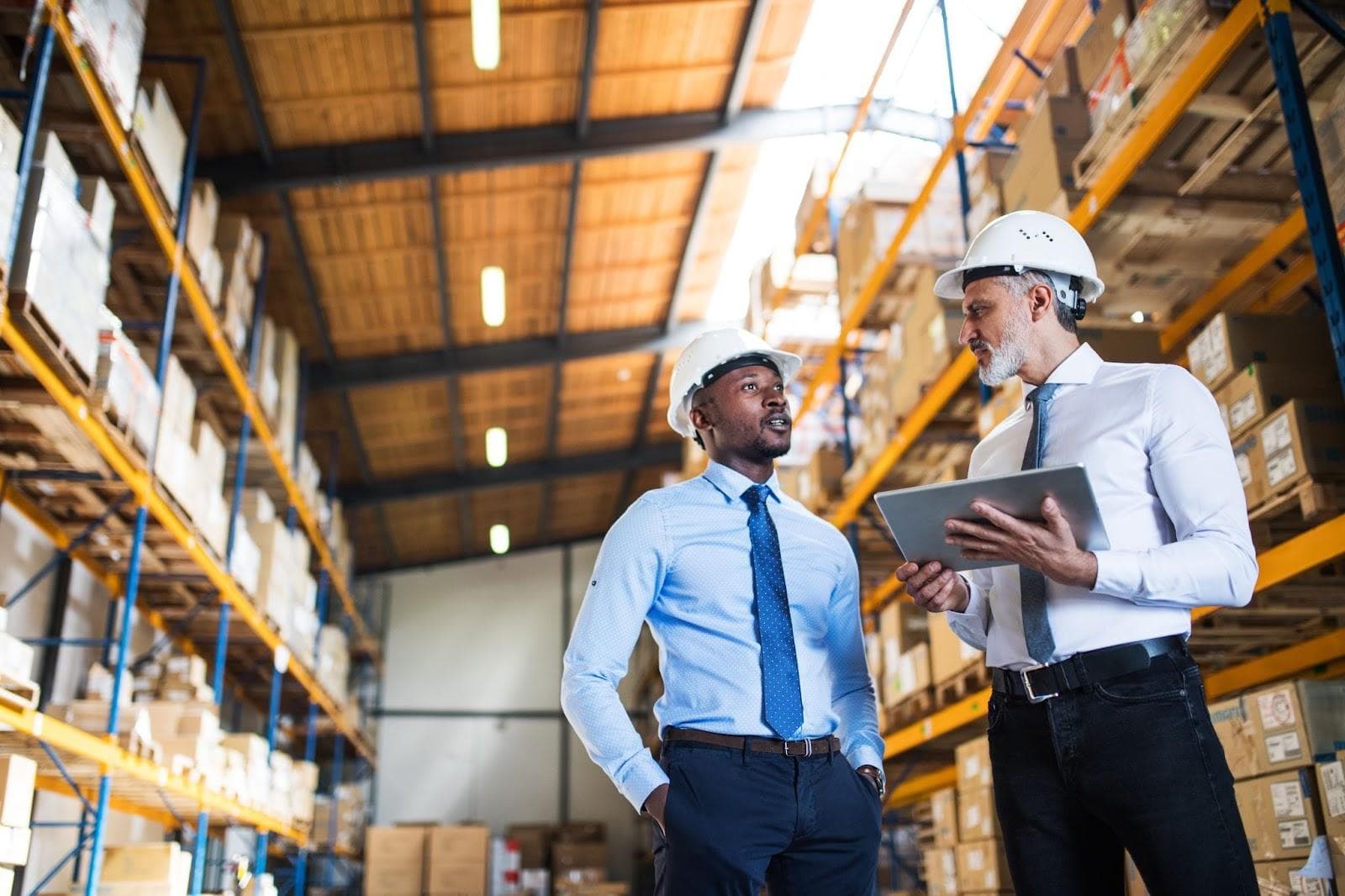 supply chain workers in a warehouse