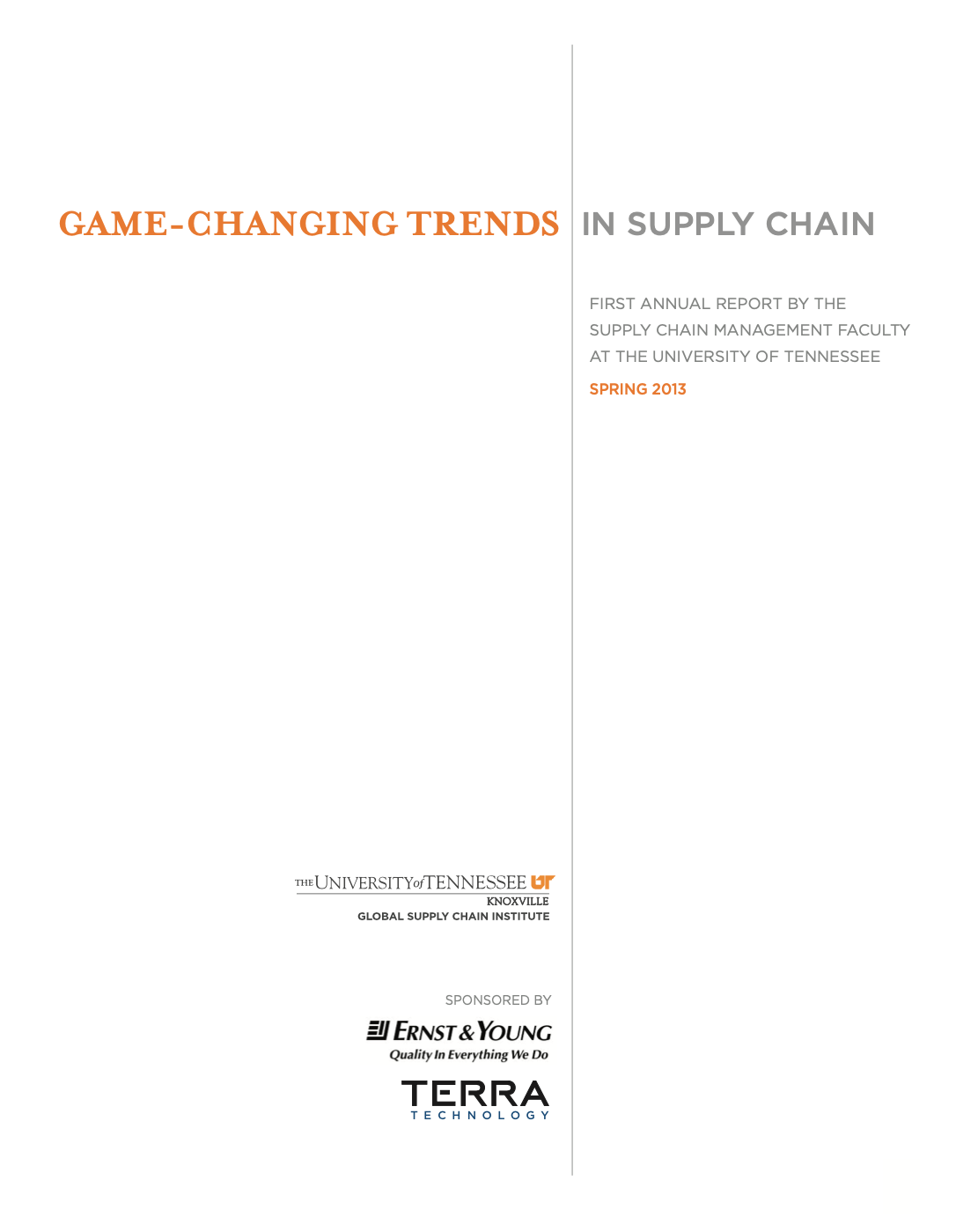 Game-changing Trends in Supply Chain Management