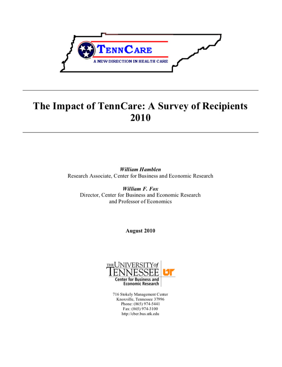 The Impact of TennCare, Survey of Recipients 2010