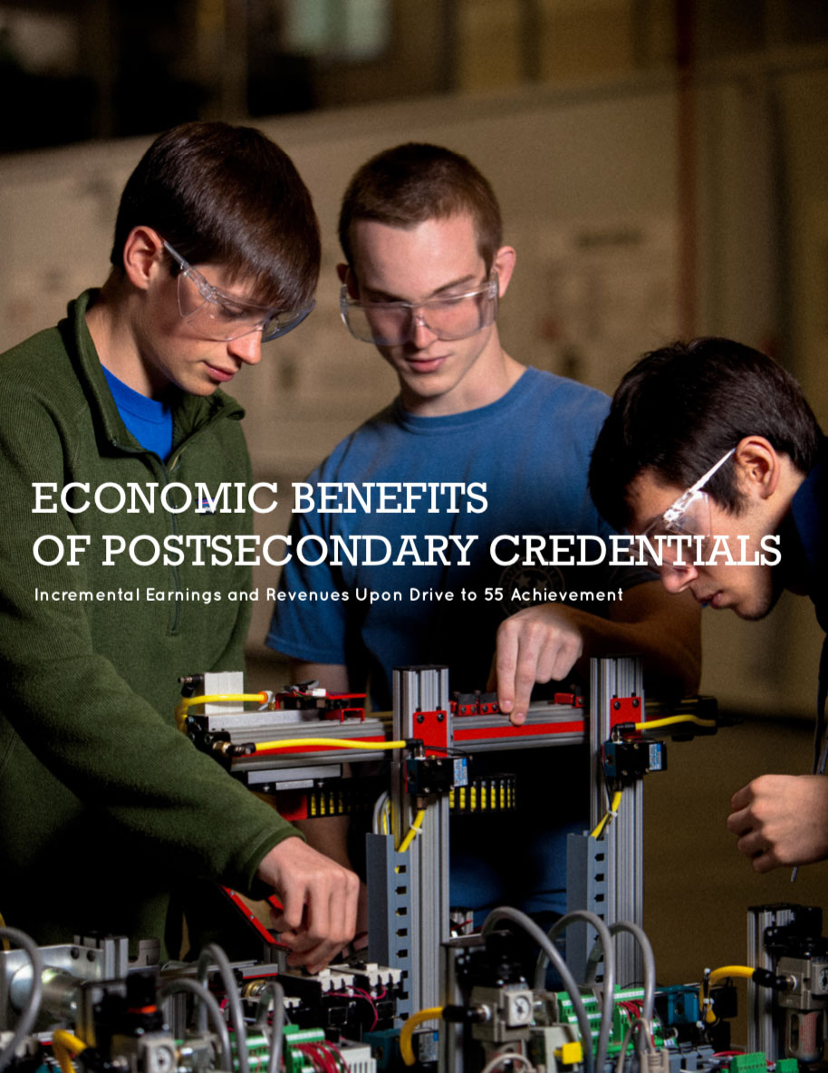 Economic Benefits of Postsecondary Credentials. Incremental Earnings and Revenues Upon Drive to 5...