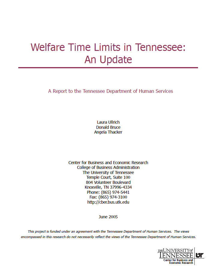 Welfare Time Limits in Tennessee: An Update