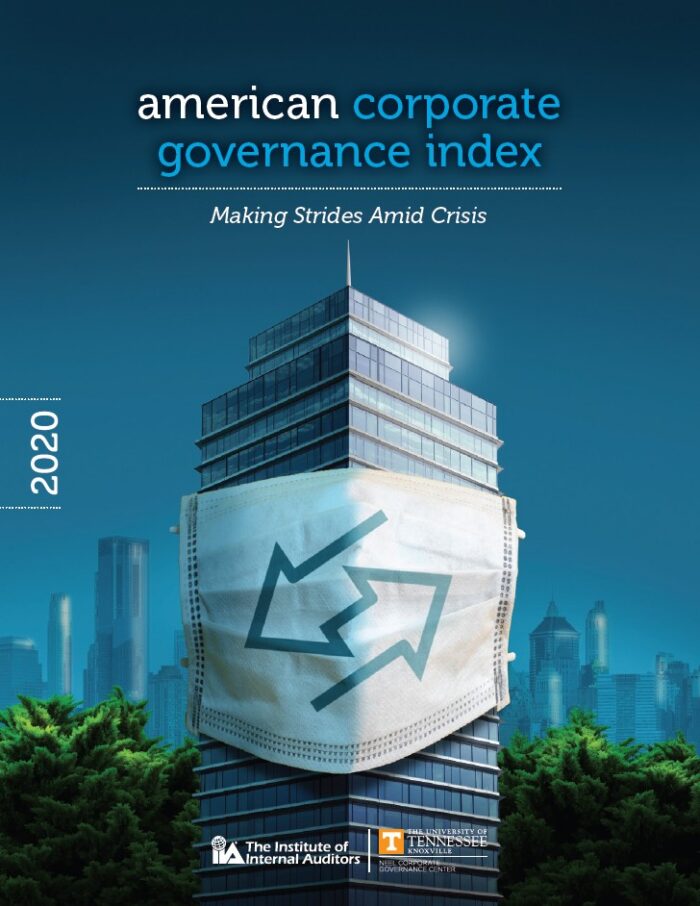 Neel Center and The Institute of Internal Auditors American Corporate Governance Index: Making Strides Amid Crisis, 2020 cover