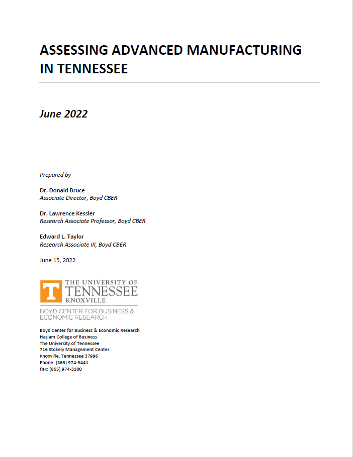 Assessing Advanced Manufacturing in Tennessee