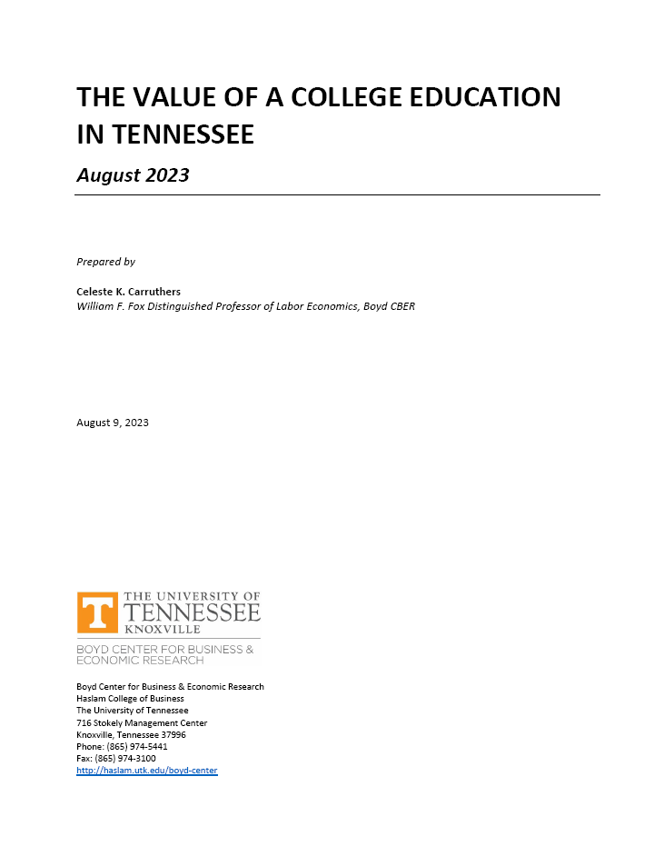 The Value of a College Education in Tennessee