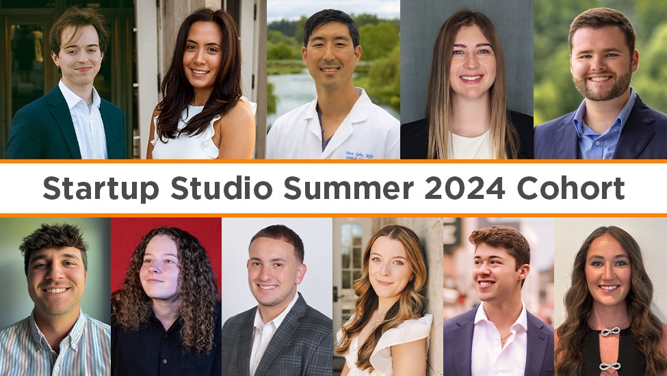 Headshots of the 11 entrepreneurs selected for the 2024 cohort of Startup Studio