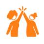 Team-Based Learning high five icon