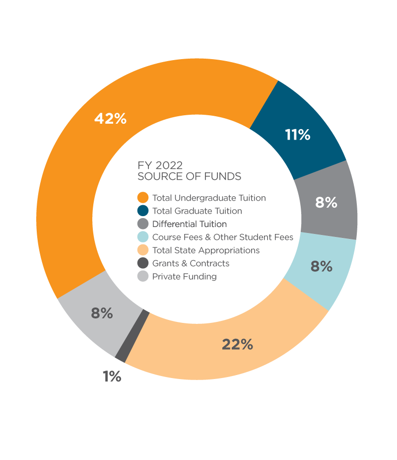 Sources of Funds pie chart
