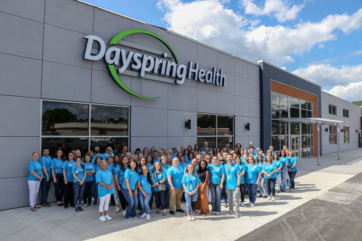 All DaySpring staff in front of new facility