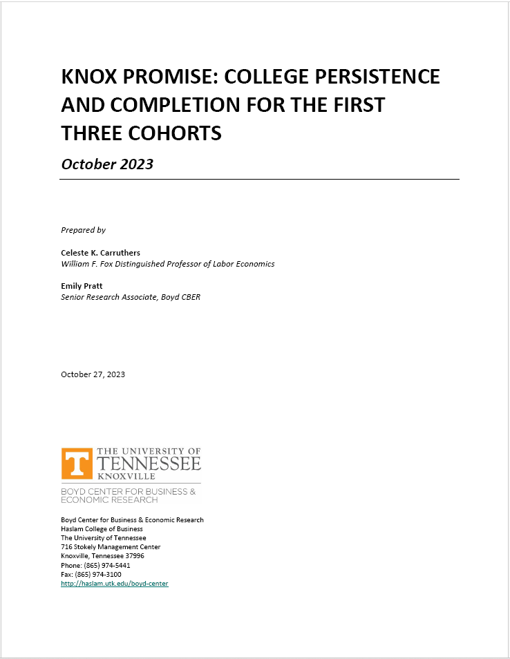 Knox Promise: College Persistence and Completion for the First Three Cohorts