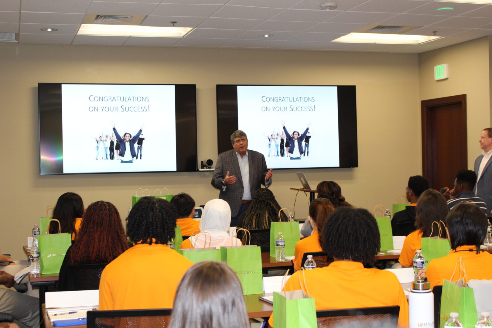 Students at a professional development trip