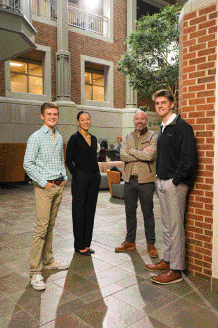 student inside HBB Atrium - Haslam Strategic Plan
