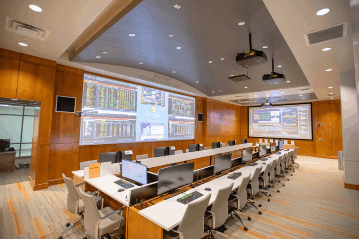 MILC Interior with computers, screen and desks