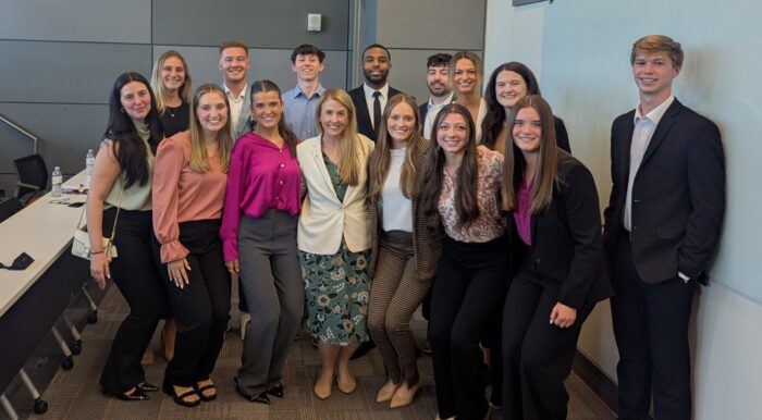 Christine White and students after a presentation to ORNL and the Knoxville community.