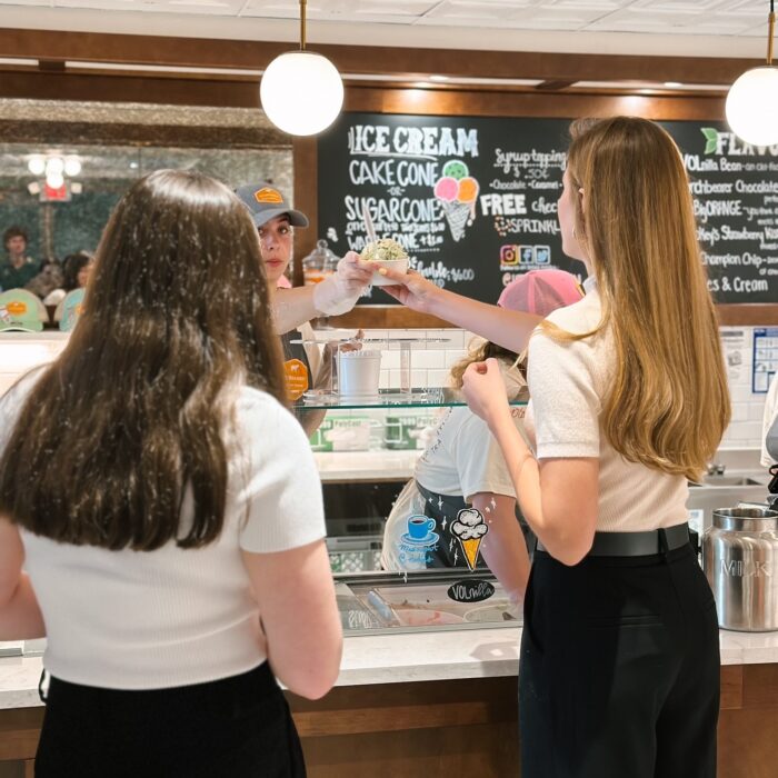 Students at the UT Creamery