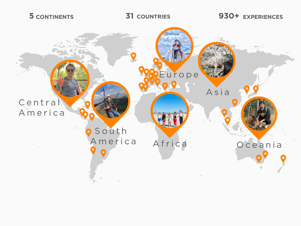 IPSA student locations world map 