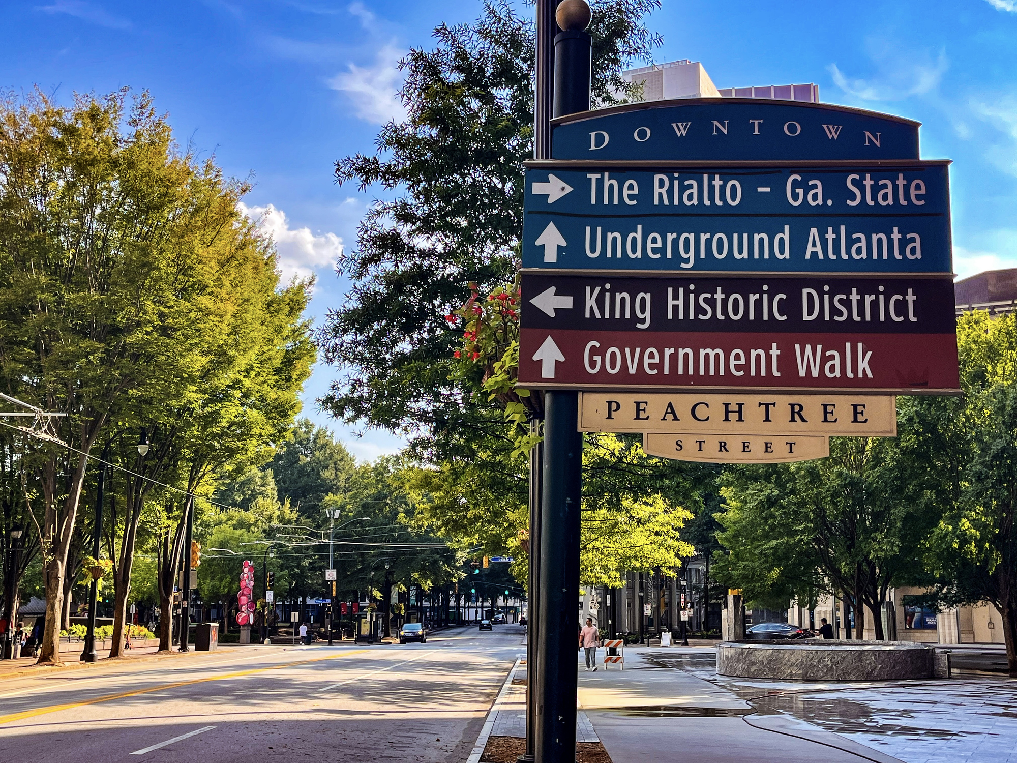 Street Sign On Peachtree Street In Downtown Atlanta