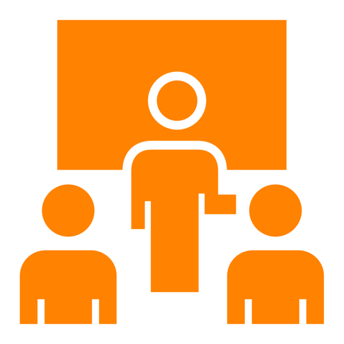 teacher and students icon